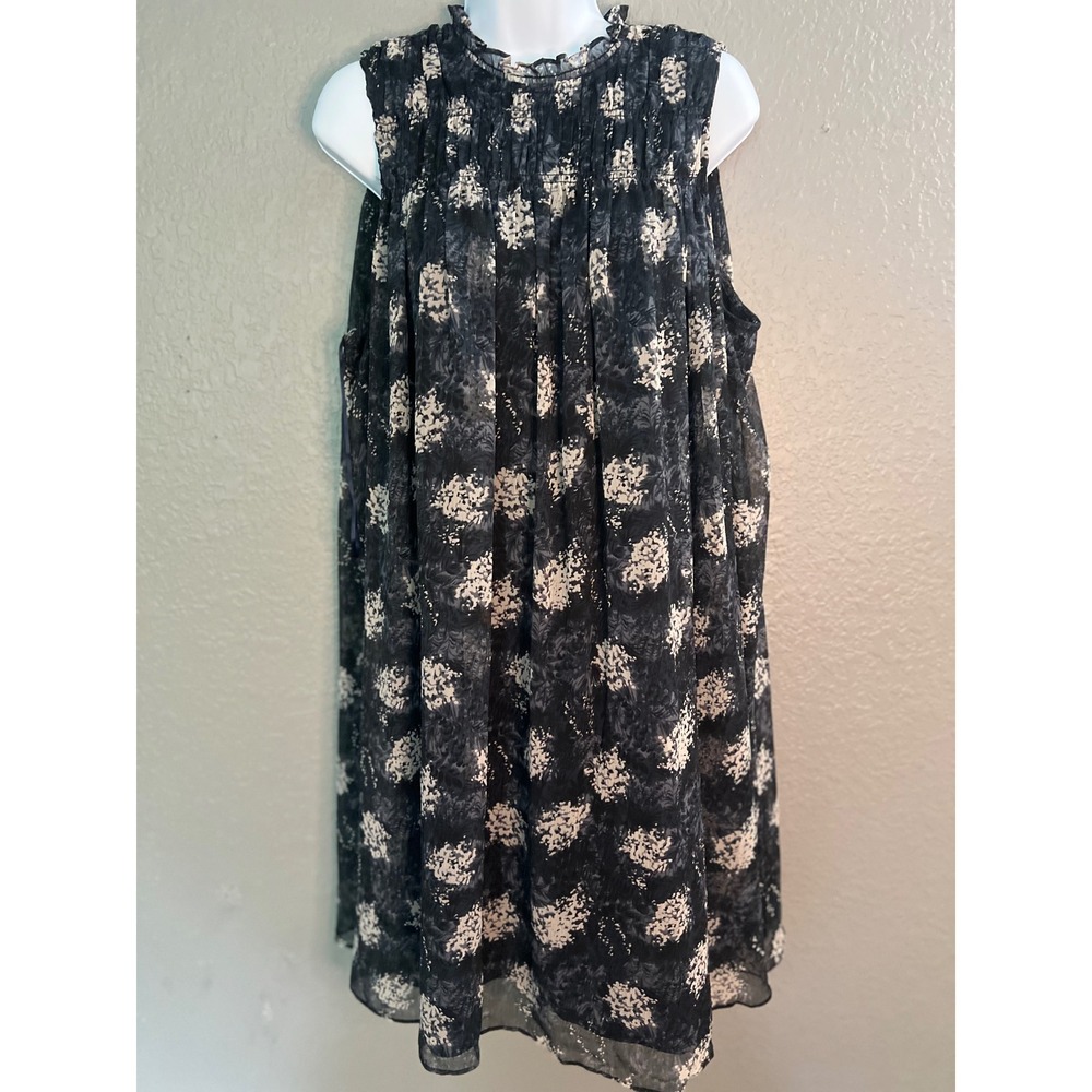 Joie Black and White Floral Midi Dress
